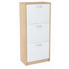 SCHUHSCHRANK 3S Sonoma Eiche-Weiß 50/28/116 cm - Weiß/Sonoma Eiche, Holzwerkstoff (50/116/28cm) - Matkam Möbel