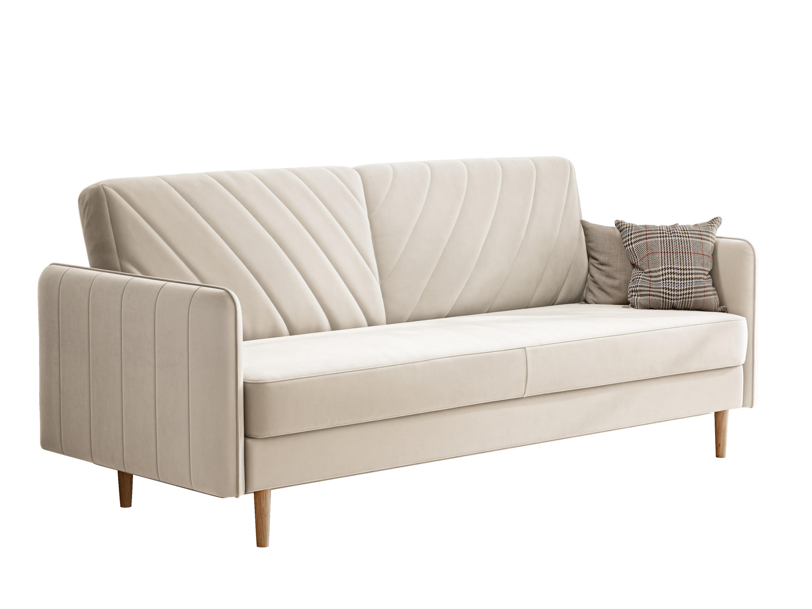 SCHLAFSOFA COLETTE mit Bettkasten Creme - Creme, Holzwerkstoff/Kunststoff (200/85/90cm) - Idohome