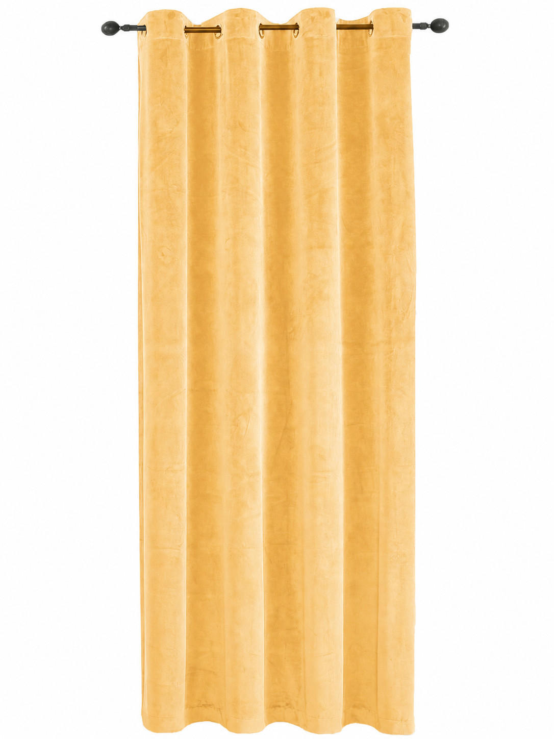 VORHANG Ösen Samt 140/145 cm Gelb - Gelb, Textil (140/145cm) - TiborTex