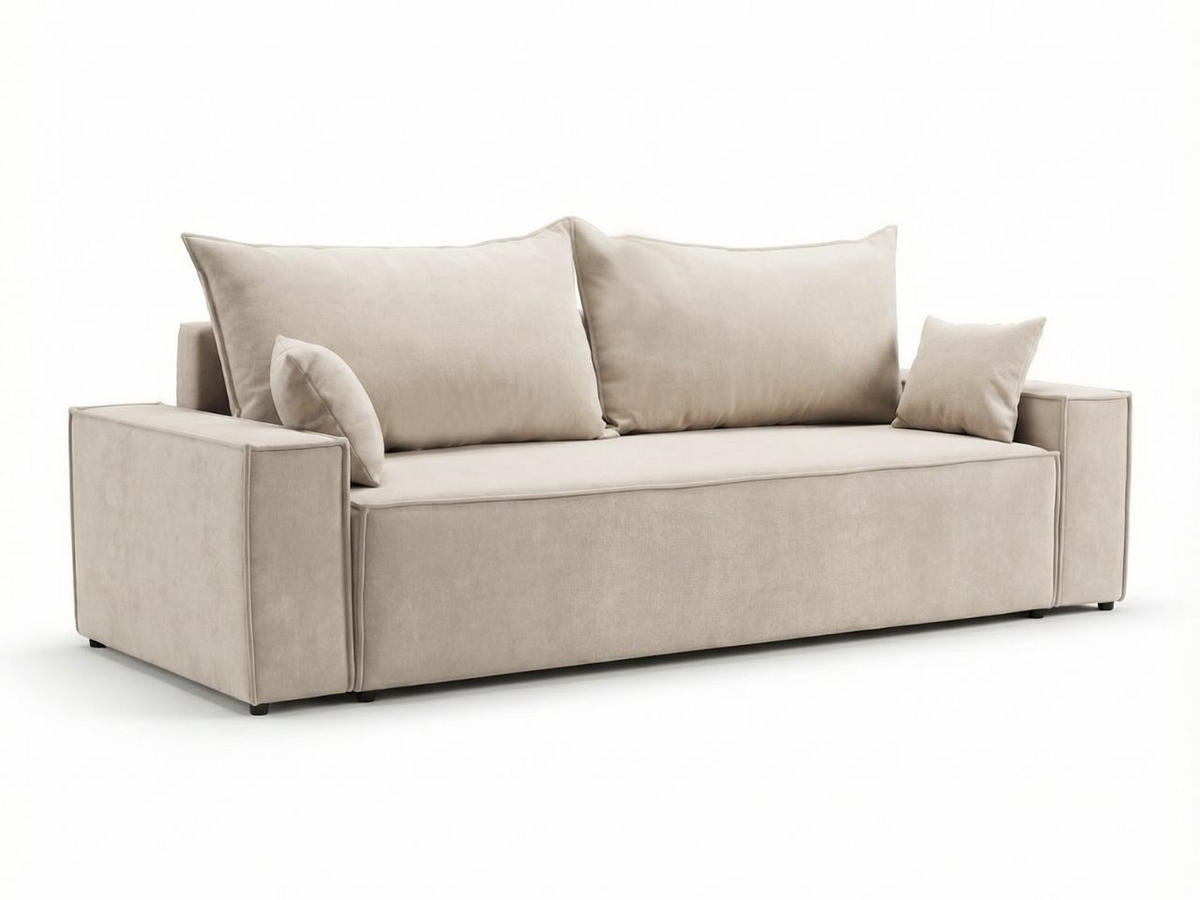 SOFA 230/90/70 Beige Sivra - Beige, Kunststoff/Textil (230/70/90cm) - Graingold
