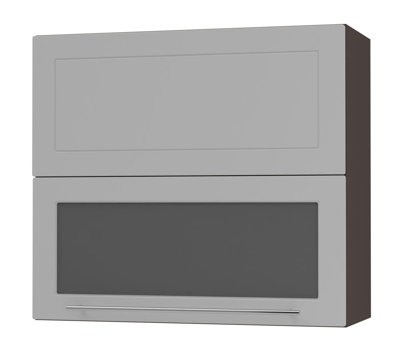 KÜCHENHÄNGESCHRANK Kvantum W8BS/80 Dust Grey Matt / Lava Matt 80 / 32,5 / 72cm - Dunkelgrau/Grau, Holz/Holzwerkstoff (80/72/32.5cm) - Feldmann-Wohnen