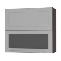 KÜCHENHÄNGESCHRANK Kvantum W8BS/80 Dust Grey Matt / Lava Matt 80 / 32,5 / 72cm - Dunkelgrau/Grau, Holz/Holzwerkstoff (80/72/32.5cm) - Feldmann-Wohnen