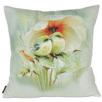 KISSENHÜLLE FRÜHLINGSFEST VÖGEL - Mintgrün, Textil (50/50cm) - Yve! decoration