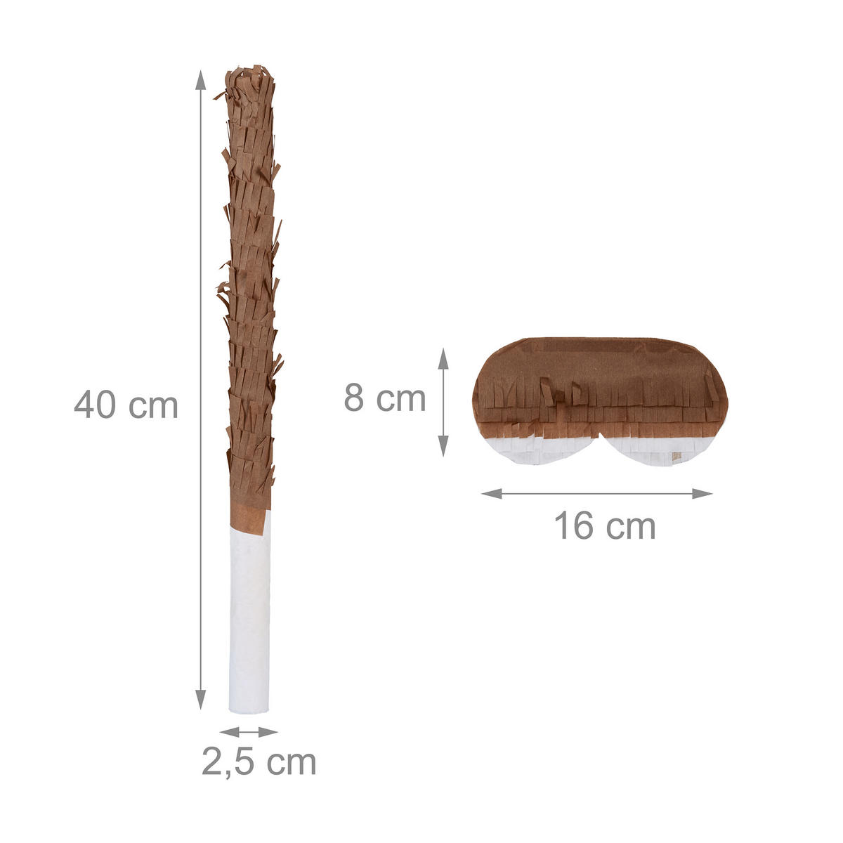 PINATA - Braun, Papier/Wellpappe (44/48/8cm) - Relaxdays