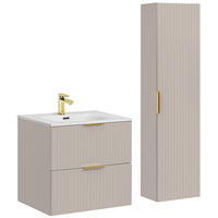 BADMÖBEL-SET 2-TLG. Adelaide-56 - Beige, Holzwerkstoff (110/180/46cm) - Lomado