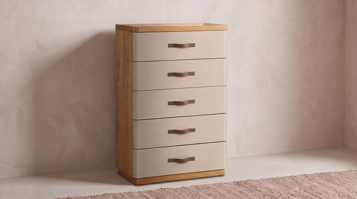 HIGHBOARD FLORIANA Weiß Eiche - Eichefarben/Weiß, Eichenholz/Holz (200/200cm) - KAWOLA