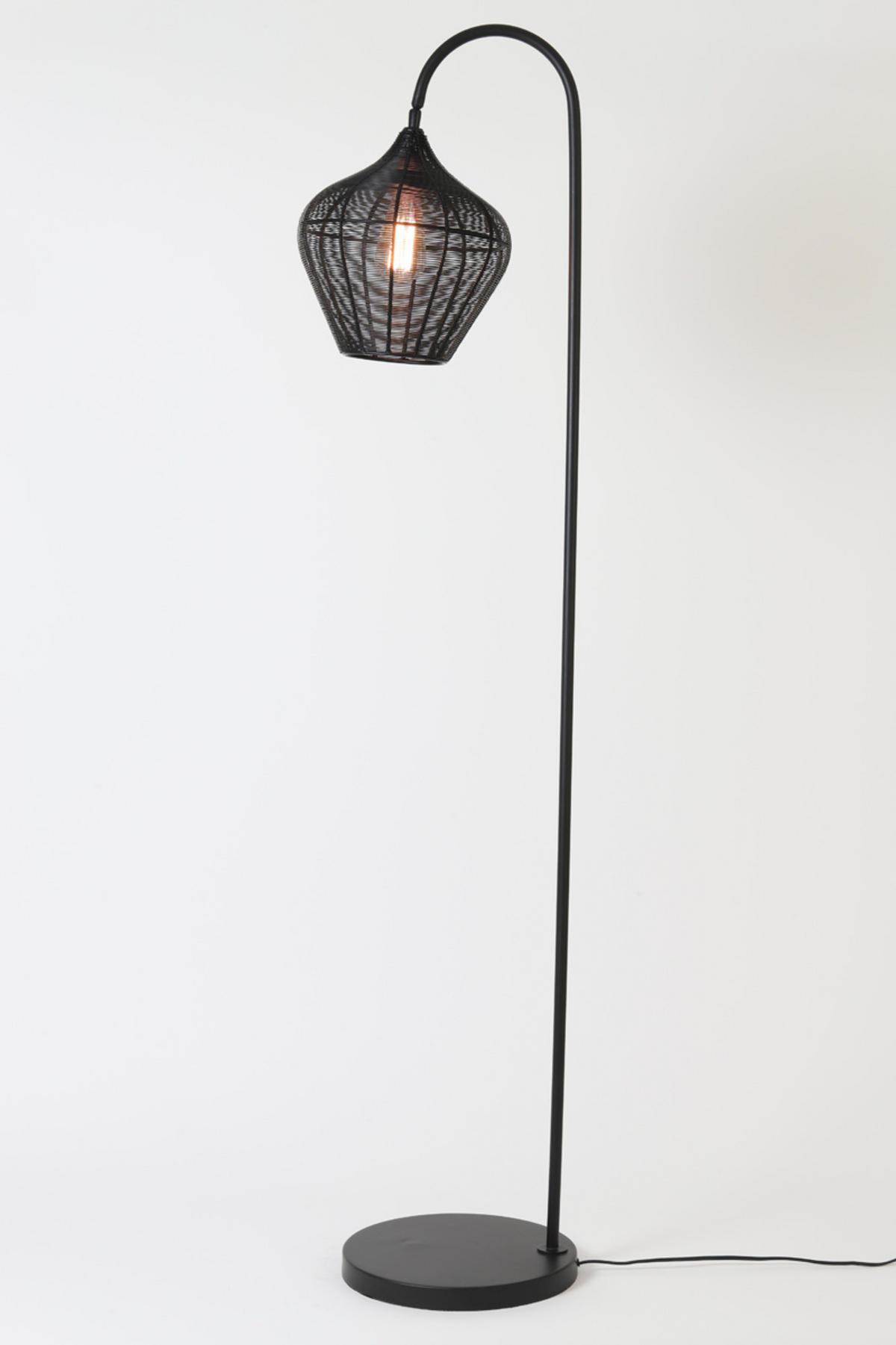 STEHLEUCHTE Alvaro Schwarz Ø35/160 cm - Schwarz, Metall (35/30/160cm) - Light & Living