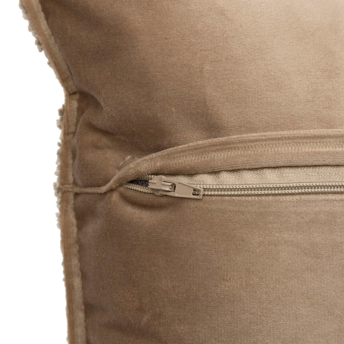 DEKOKISSEN Bouclé Soana 45/45 cm - Taupe, Textil (45cm) - Atmosphera Createur d´interieur