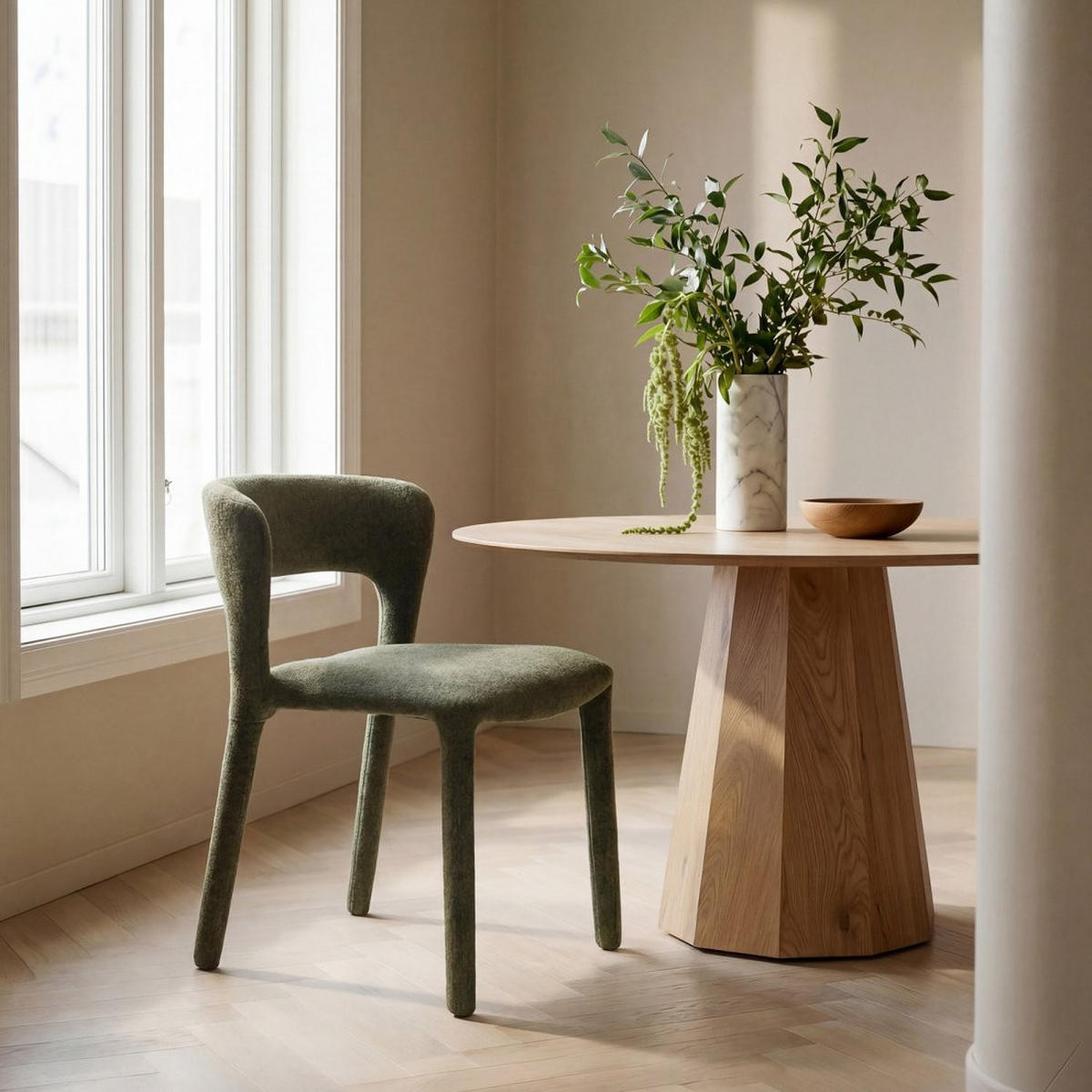ESSZIMMERSTUHL Revan Grün 53 cm x 77 cm 4er-Set - Grün, Textil (53/77/57cm) - Klast Home