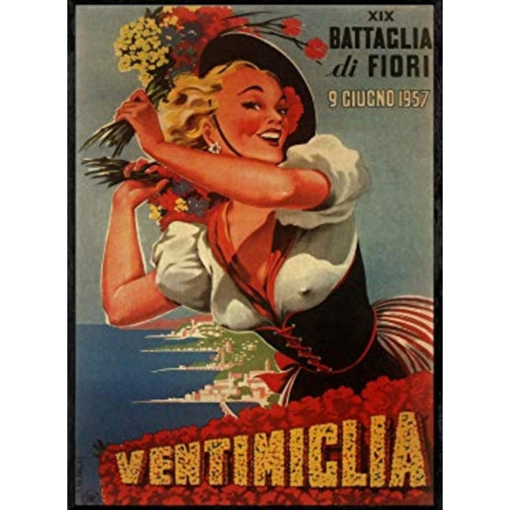 POSTER Blumen Der Batalle 1957 A4 Rahmenlos - Klar, Papier (29.7/5/21cm) - Nacnic