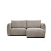 ECKSOFA TAUER 3-Sitzer, taupe - Taupe/Schwarz, Holzwerkstoff/Kunststoff (206/173cm) - Courtois Laville