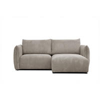 ECKSOFA TAUER 3-Sitzer, taupe - Taupe/Schwarz, Holzwerkstoff/Kunststoff (206/173cm) - Courtois Laville