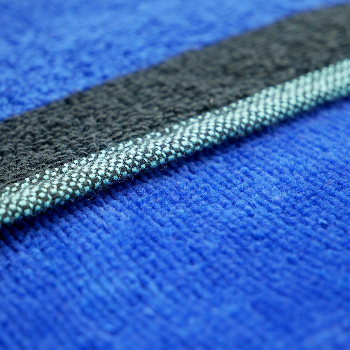 STRANDTUCH Frottee Velours Jacquard Blau 90x170 400g/m² - Glamblue - Blau, Textil (90/170cm) - LE COMPTOIR DE LA PLAGE