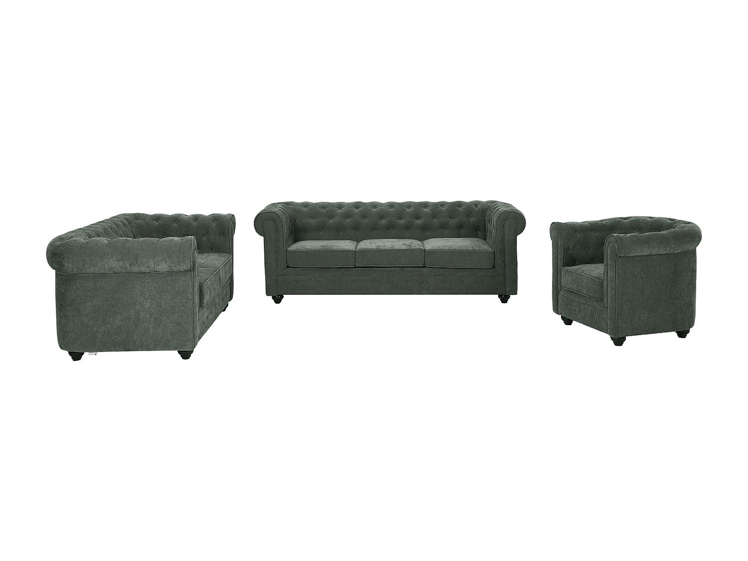 Vente-Unique Couchgarnitur Grün 205x72x88 cm