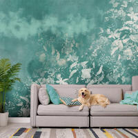 SELBSTKLEBENDE FOTOTAPETE 245/175 cm - Türkis/Weiß, Kunststoff/Textil (245/1cm) - KUNSTLOFT