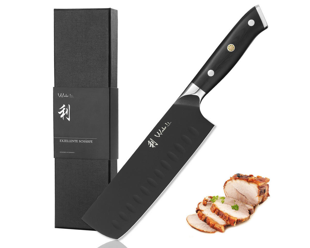 NAKIRIMESSER 17 cm - Schwarz, Metall (30cm) - Wakoli