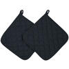 TOPFLAPPEN, 2er-Set, 24x24 cm, 100% Baumwolle, Schwarz - Schwarz, Textil (24/24cm) - Zollner