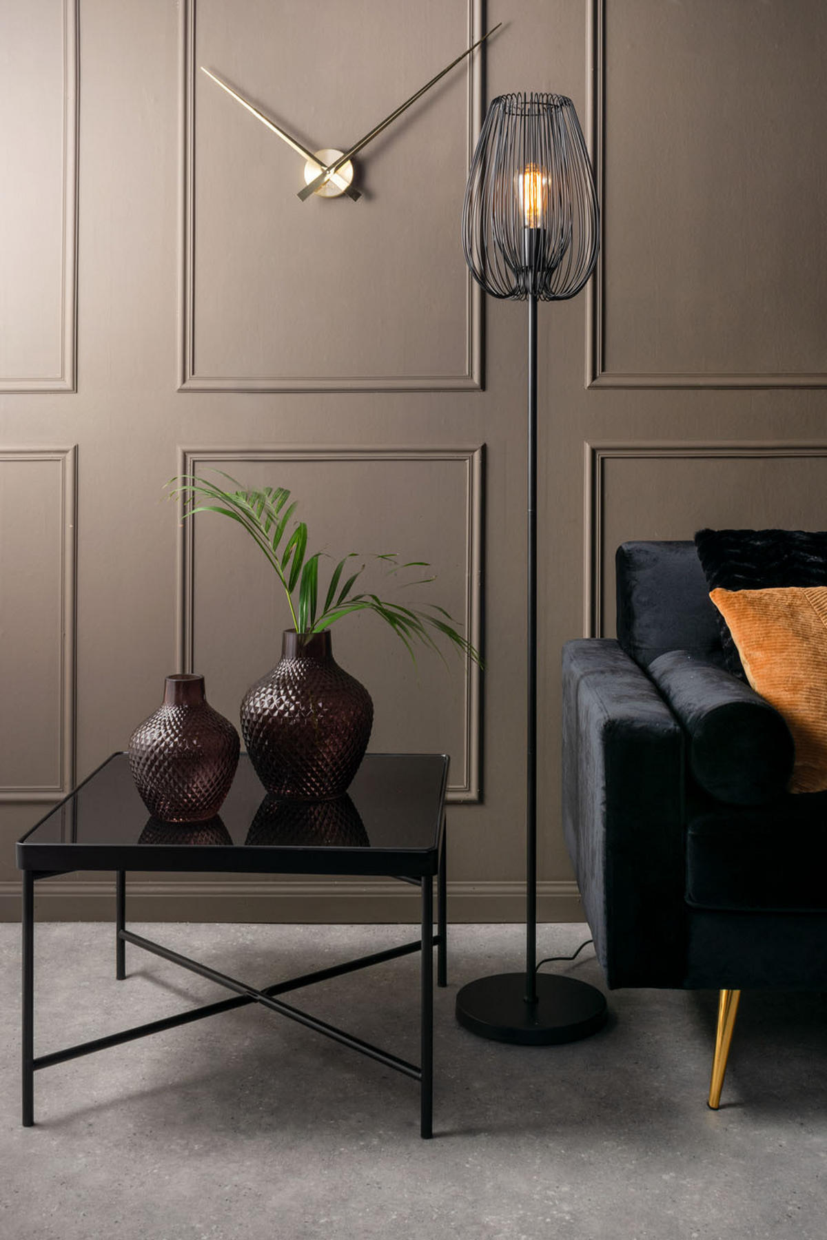 VASE Delight 18/18/20 cm - Braun, Glas (18/20cm) - Present Time