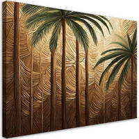 WANDBILD palme gold abstrakt - Goldfarben, Textil (60/40cm) - Feeby