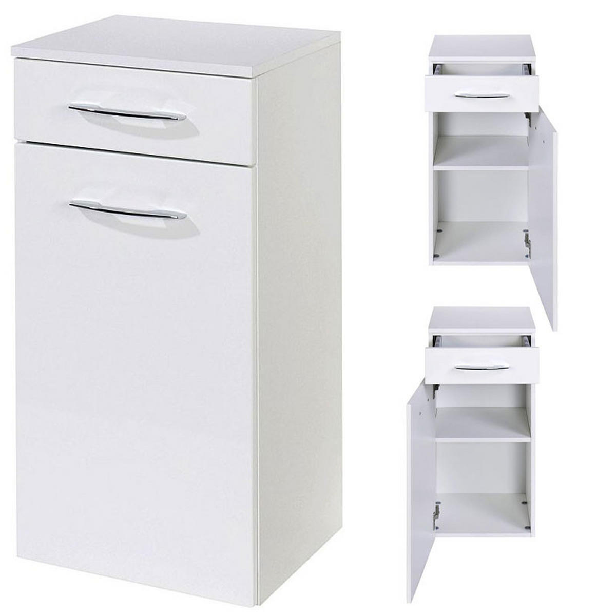 BADMÖBEL-SET 5-TLG. Florido-03 - Weiß, Holzwerkstoff (230/200/47cm) - Lomado