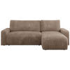 ECKSOFA ARGOS Braun Cord - Schwarz/Braun, Kunststoff/Textil (245/150cm) - MKS