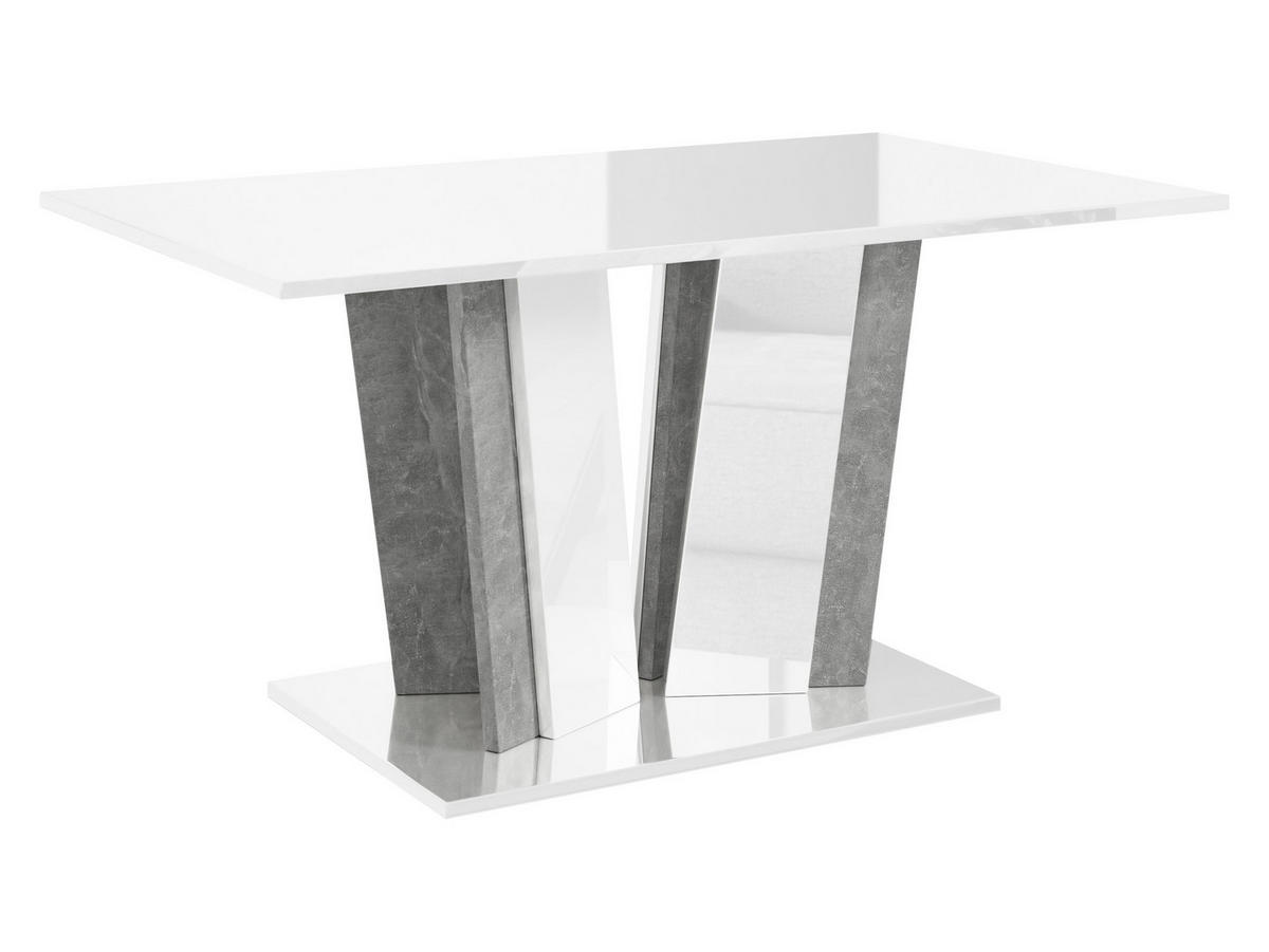 COUCHTISCH Doha II - Weiß Hochglanz/Grau, Holzwerkstoff (60/100/55cm) - MIRJAN24