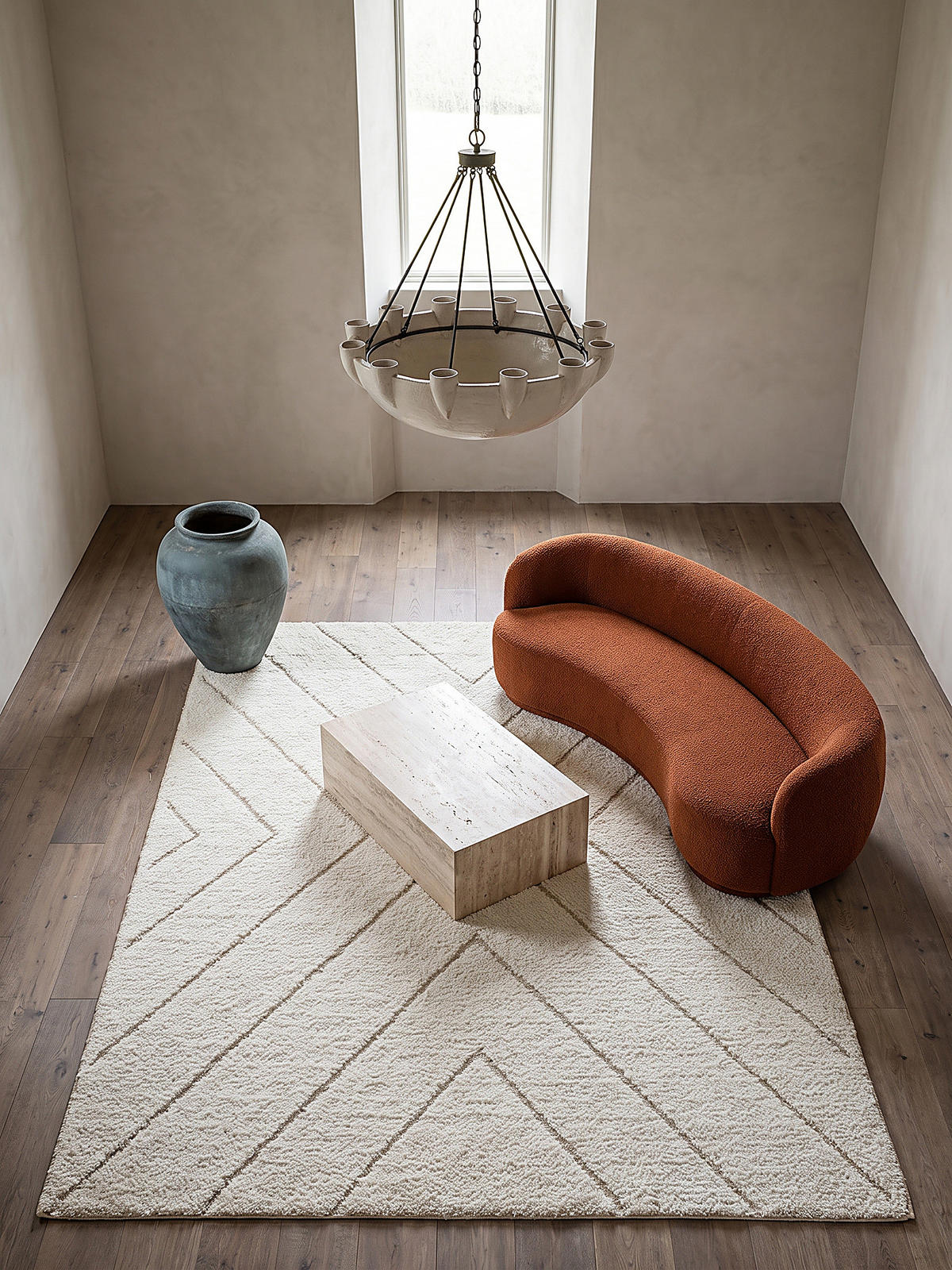 HOCHFLORTEPPICH Berber ATRIO Polypropylen Creme 160 x 230 cm - Beige, Textil (160/230cm) - KADIMA DESIGN