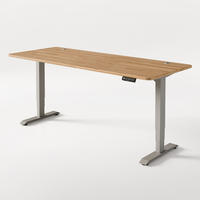 SCHREIBTISCH Elektrisch Höhenverstellbarer HomePro 200x80cm Grau/Massive Eiche mit Memory-Funktion, Anti-Kollisions Technologie - Eichefarben/Grau, Holz (80/200/63.5cm) - Desktronic