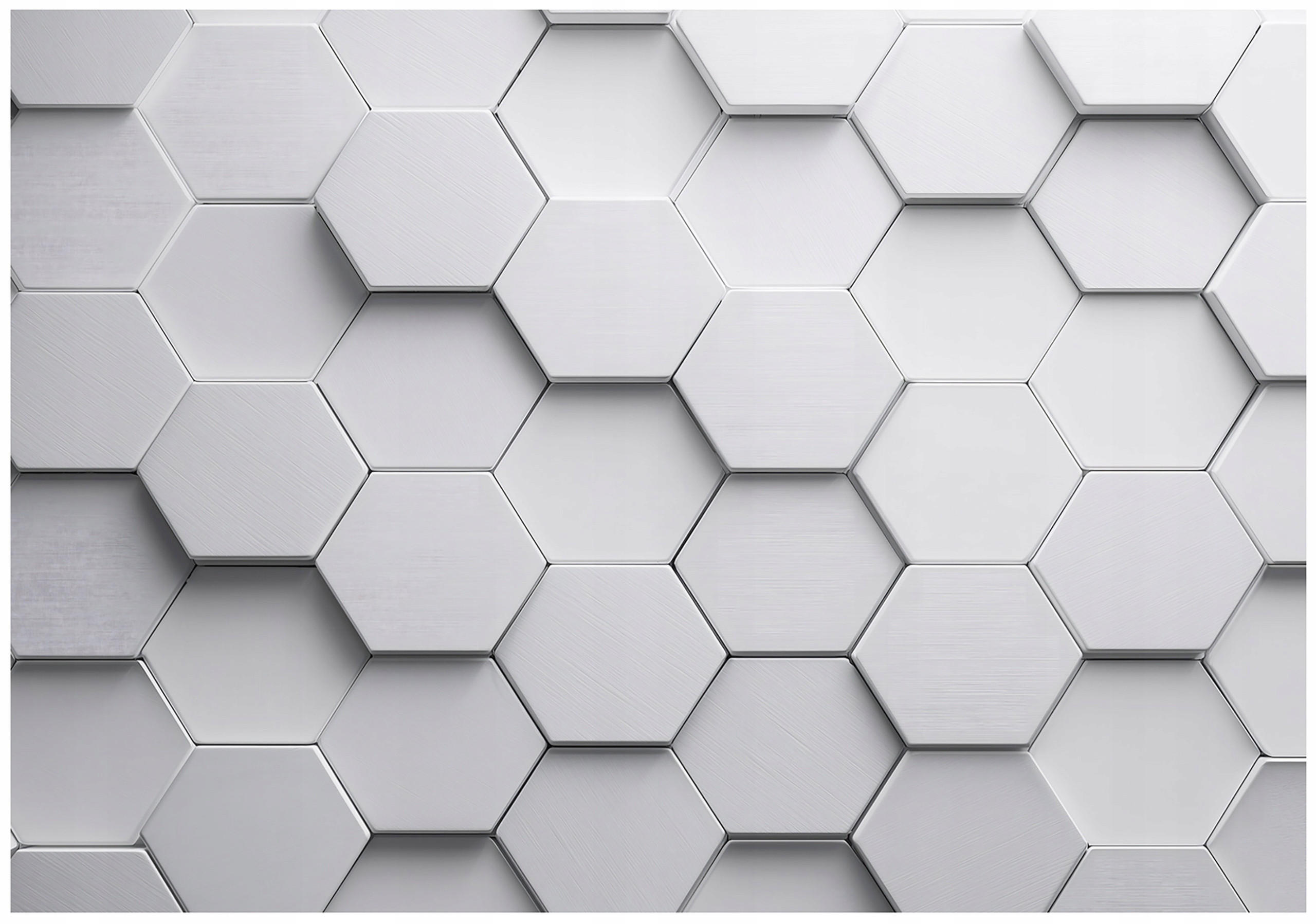 FOTOTAPETE 3D Hexagone Grau 400x280 cm - Multicolor, Papier (400/280cm) - Wallarena