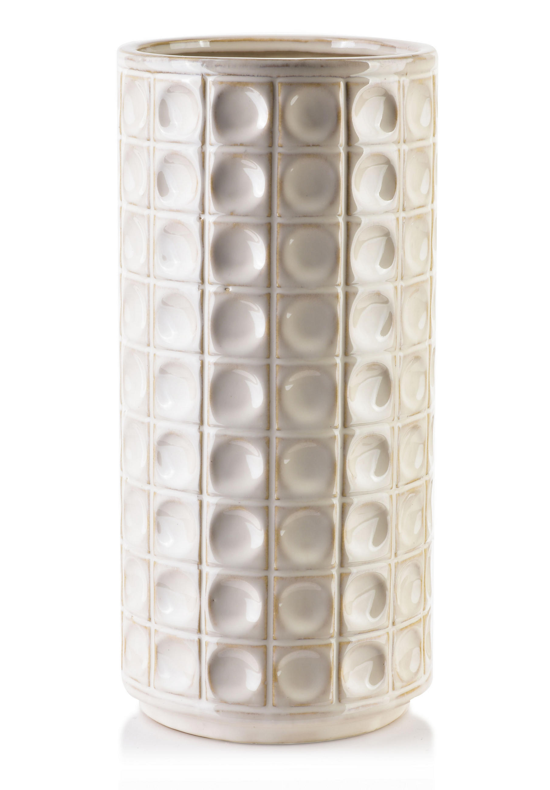 VASE Vienna Beige 15/15/30.5 cm Keramik - Beige, Keramik (30.5cm) - Mondex