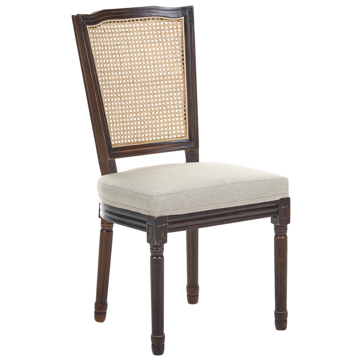 ŽIDLE sada 2 ks Dřevo Tmavě hnědá/Béžová Bonanza - tmavě hnědá, textil (53/97/57cm) - Beliani