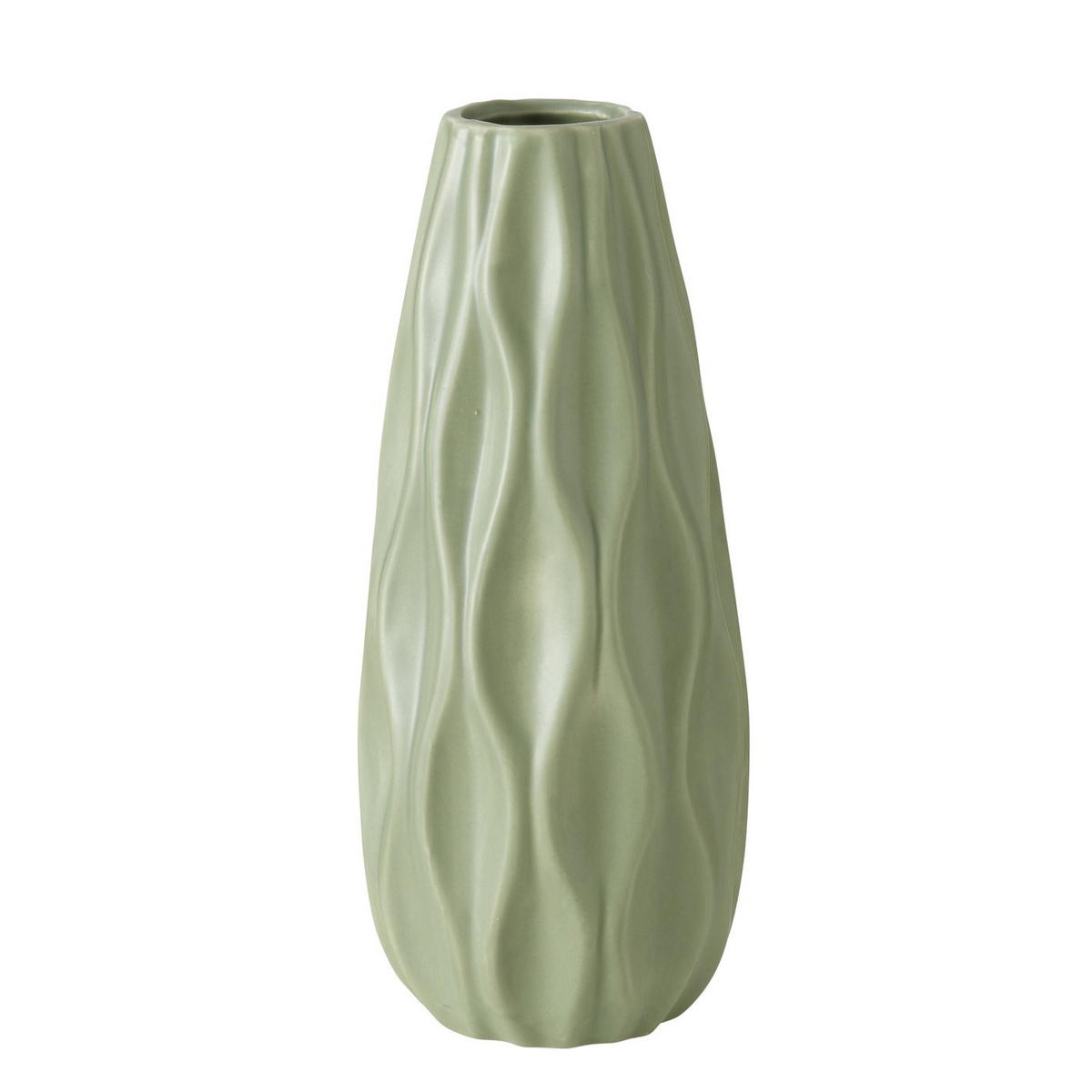 KERAMIKVASE Luana 25 cm - Grün, Keramik (25cm) - Boltze Home
