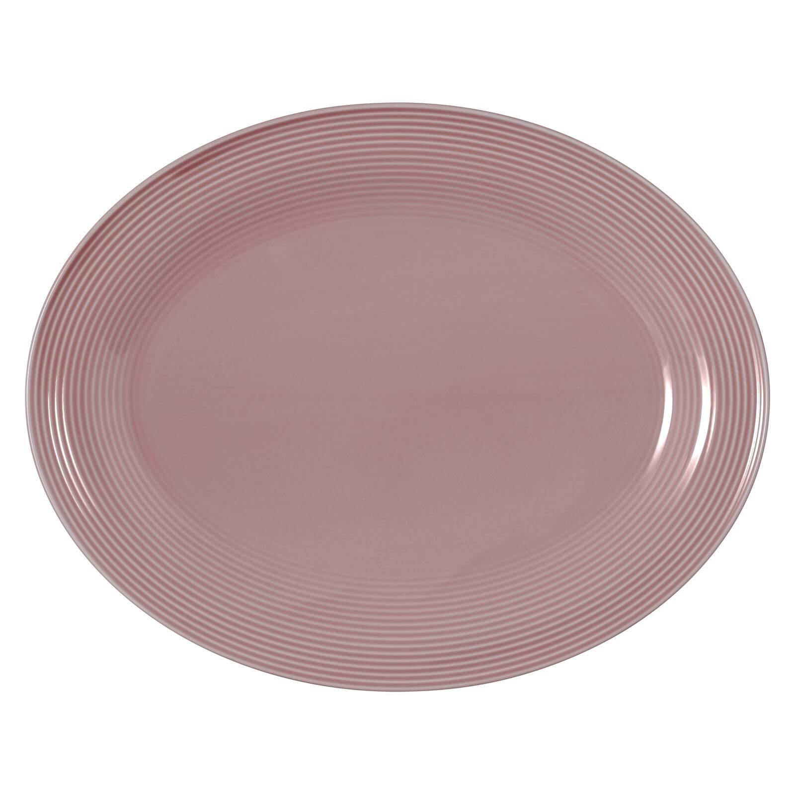SERVIERPLATTE Beat Color Glaze Altrosa 35 x 28 cm - Dunkelrosa, Keramik (28/2.2/35.3cm) - Seltmann Weiden