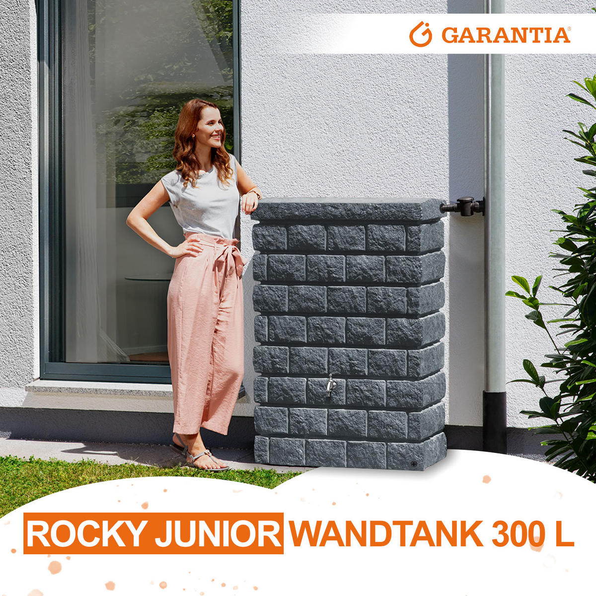 JUNIOR Wandtank 300 L, dark e - Hellgrau, Kunststoff (40/118/80cm) - GARANTIA