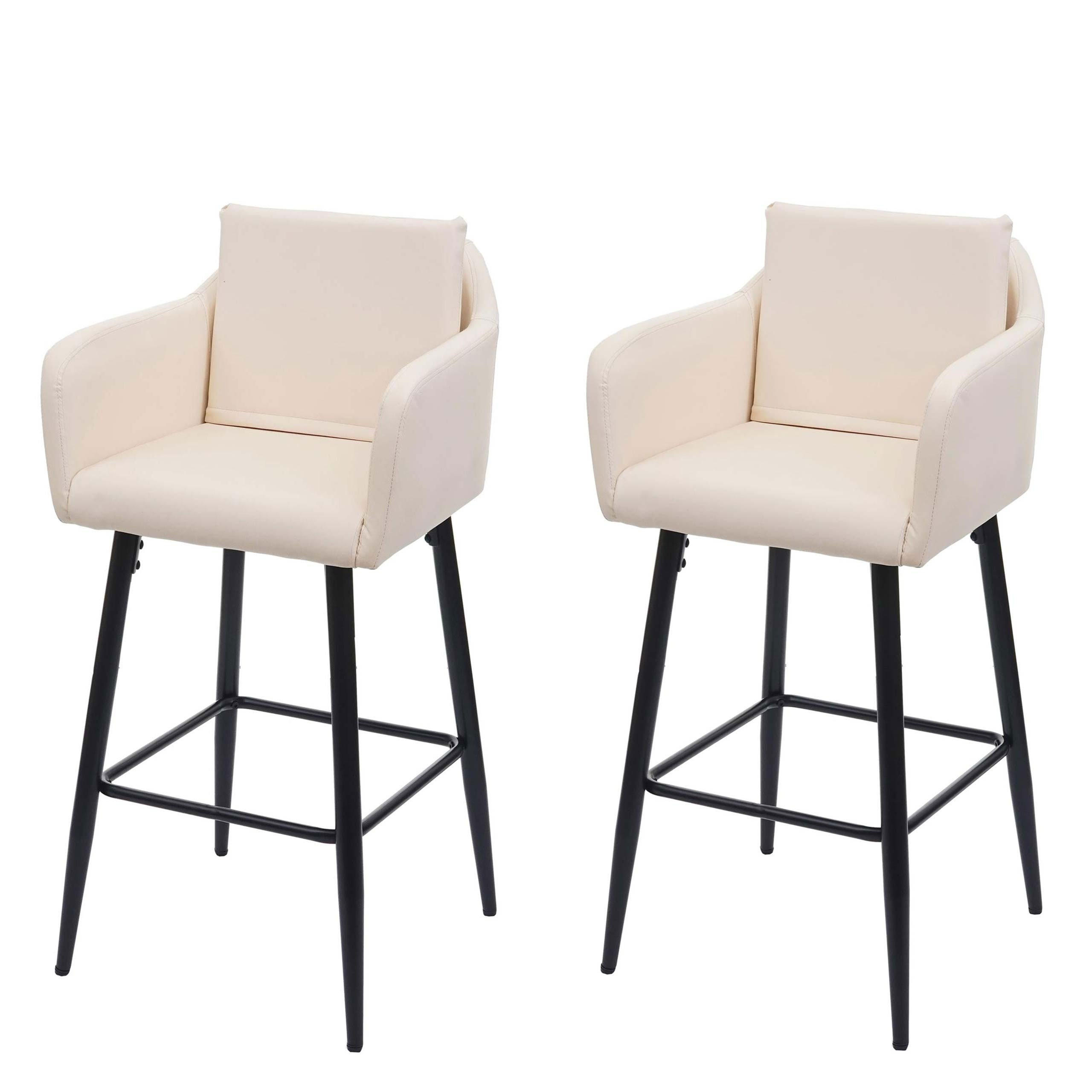 BARHOCKER Cremeweiß 2er-Set - Weiß, Textil (54/105/53cm) - MCW