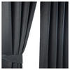 VERDUNKELUNGSVORHÄNGE Fischgrät mit Thermo-Funktion, Ösen 167/228 cm - Schwarz, Textil (167/228cm) - Homescapes