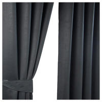 VERDUNKELUNGSVORHÄNGE Fischgrät mit Thermo-Funktion, Ösen 167/228 cm - Schwarz, Textil (167/228cm) - Homescapes