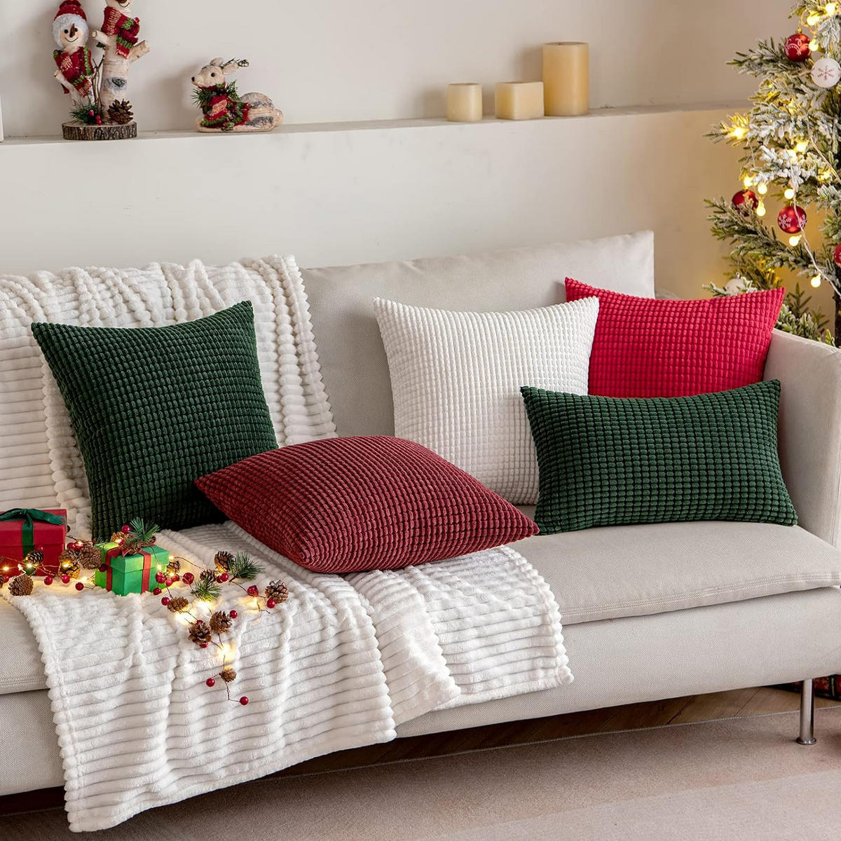 KISSENHÜLLE 45/45 cm，2er-Set - Hellgrau, Textil (45/45cm) - Kaket