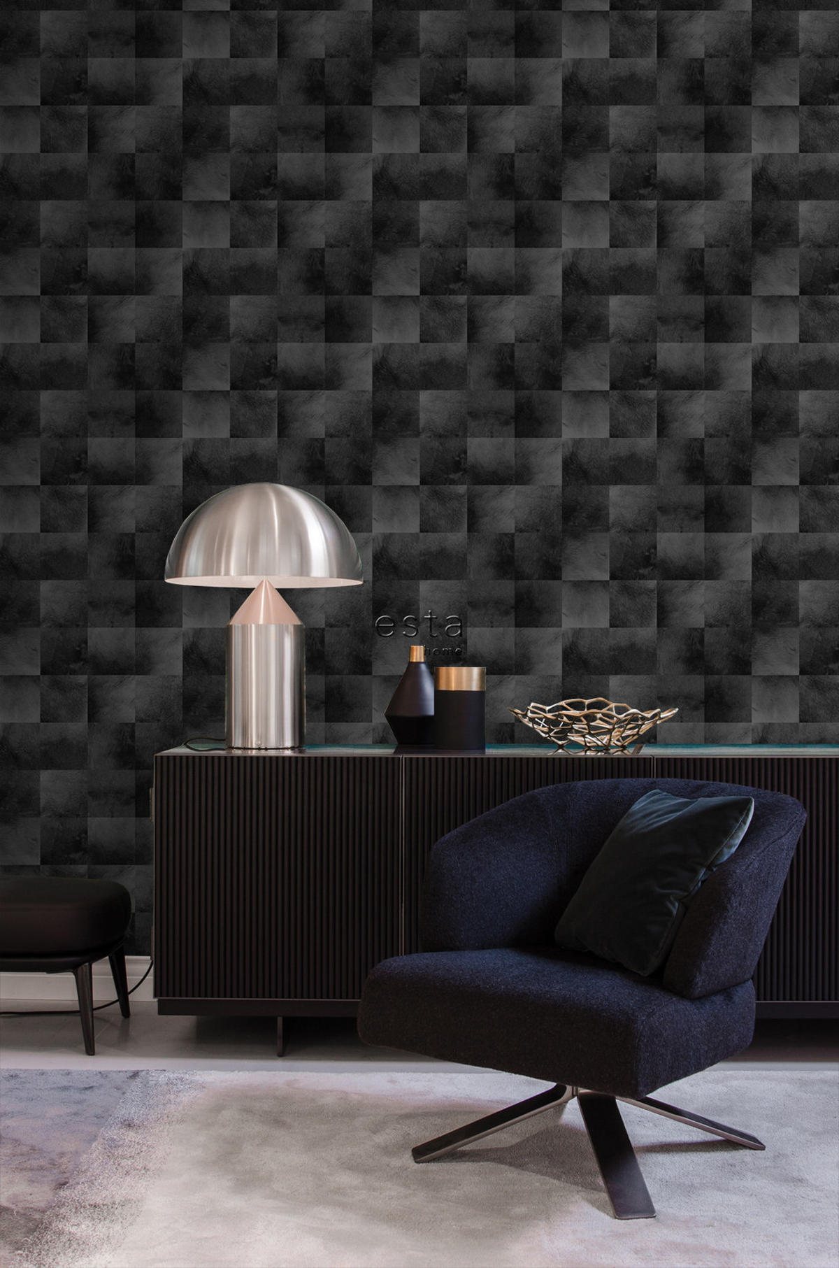 TAPETE Tierhautmuster 53 cm x 10.05 m - Schwarz, Papier (53/1000cm) - ESTAhome
