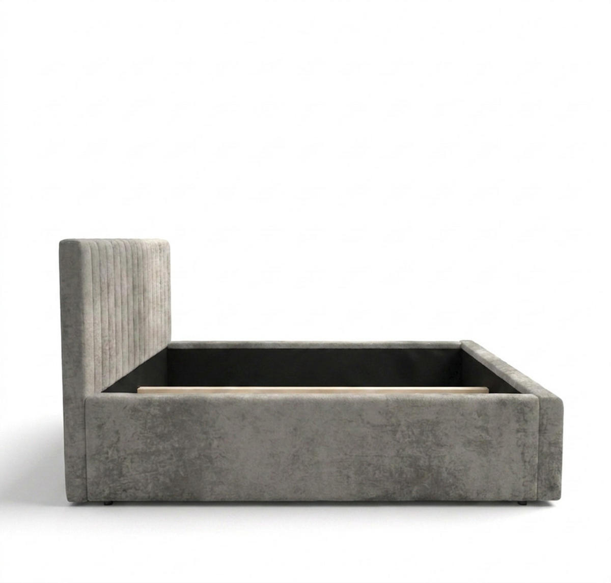 POLSTERBETT BELVIA – 140×200 cm mit Lattenrost, ohne Bettkasten Grau - Grau, Holzwerkstoff (140/200cm) - Milaros Markt