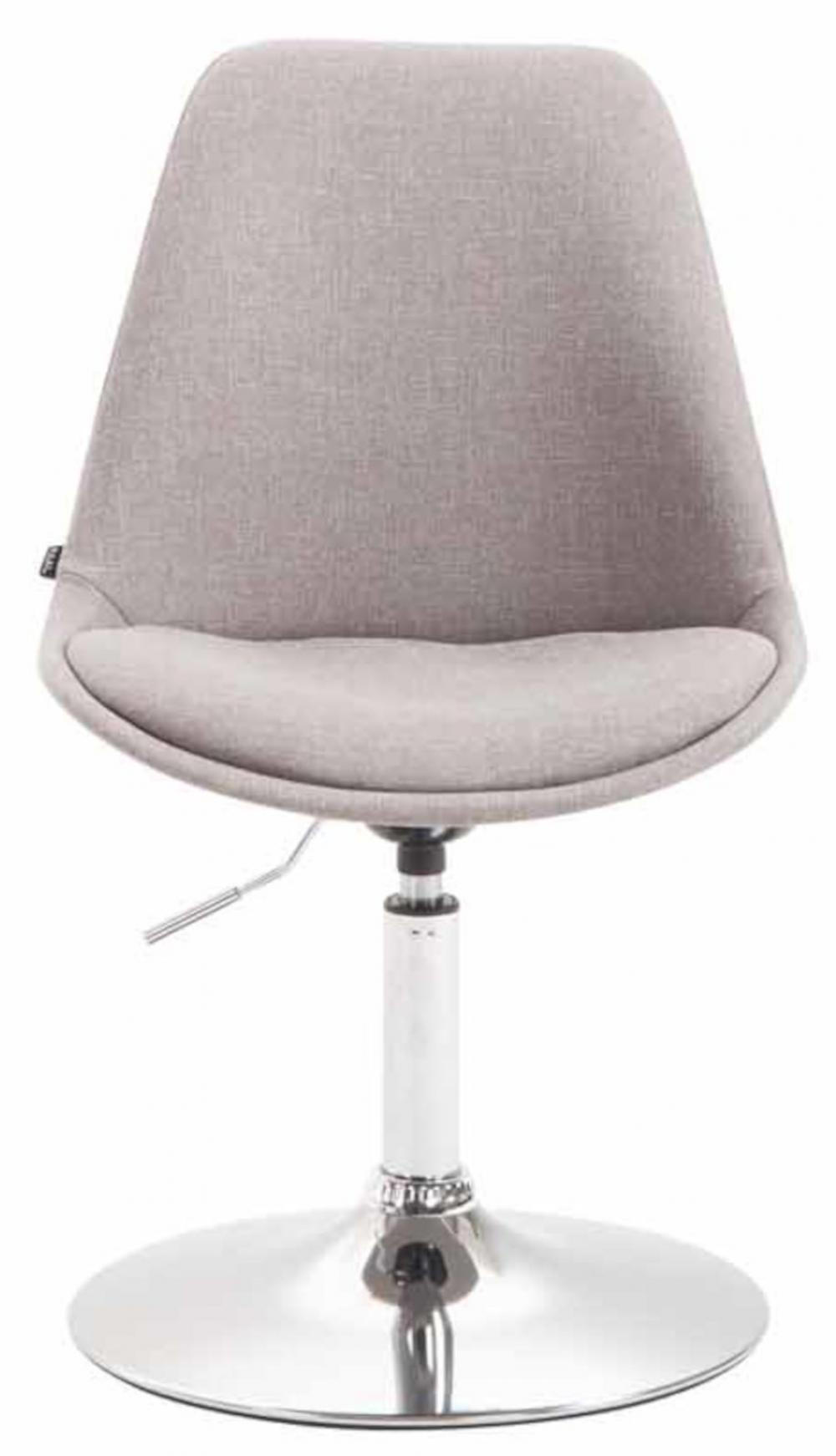 STUHL 4er Set Stoff grau - Chromfarben/Grau, Textil/Metall (48/76/57cm) - CLP