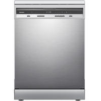 GESCHIRRSPÜLER DWFS601442A-S freistehend 60 cm, Spülmaschine - 14 Maßgedecke, 9 Programme, AquaStop, Unterbaufähig - Silberfarben/Schwarz, Kunststoff/Metall (59.8/84.5/60cm) - homeX