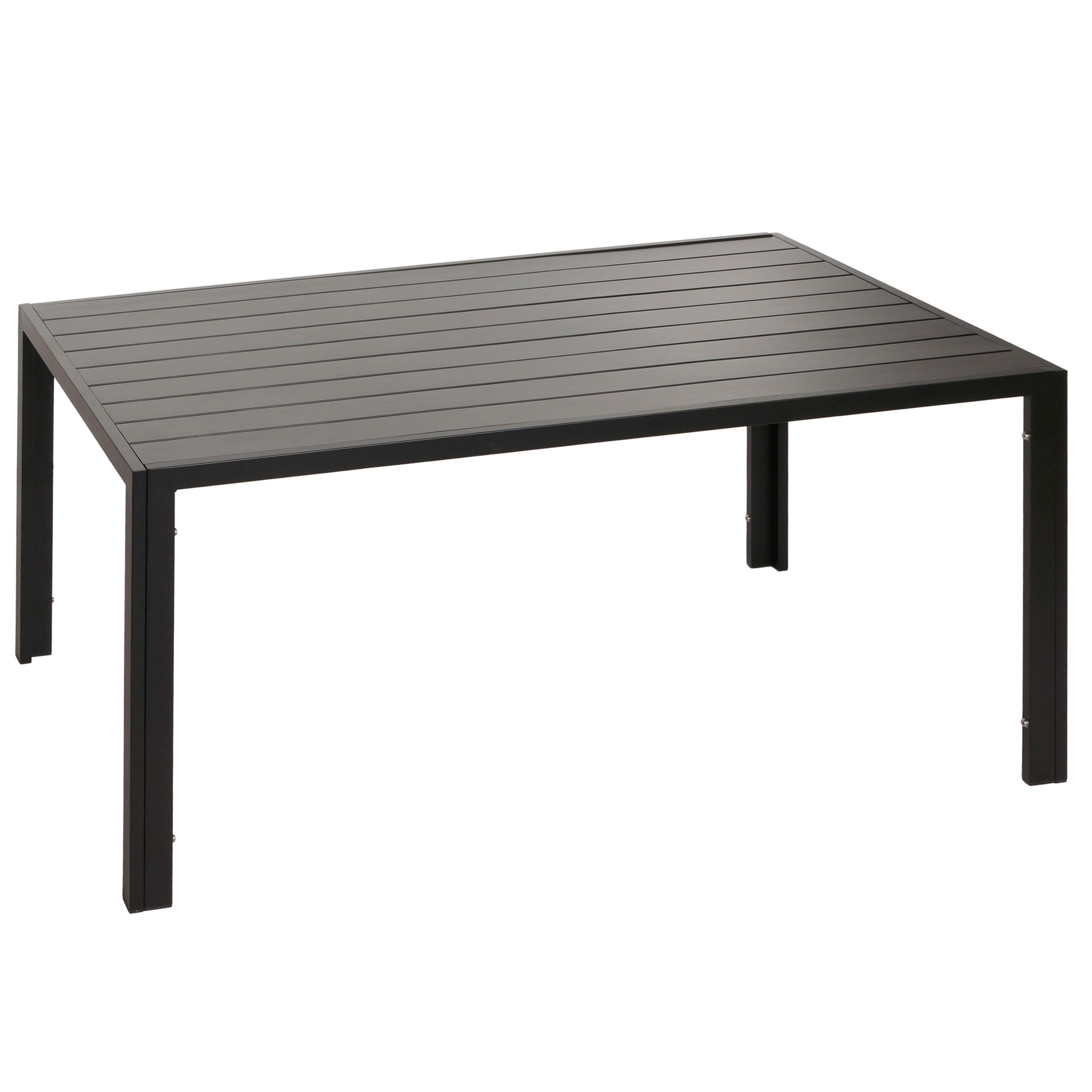 ALU-ESSTISCH rechteck Anthrazit - Anthrazit, Metall (80/140/72cm) - MCW