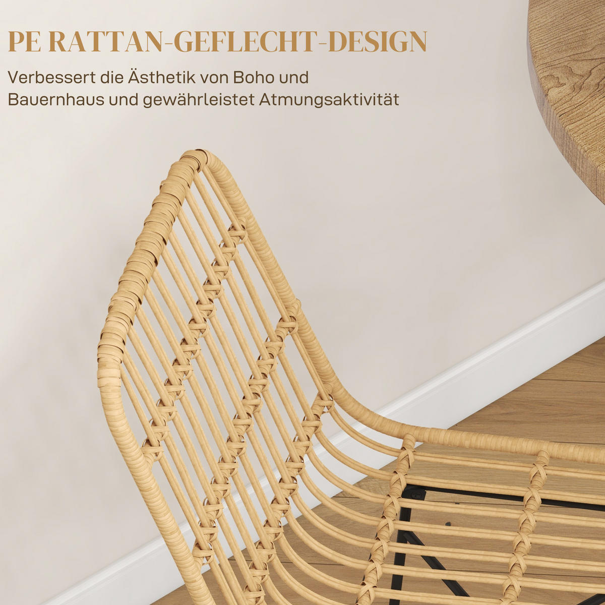 BARHOCKER, PE, Stahl, Gelb - Gelb, Kunststoff (53.5/105/45cm) - HOMCOM
