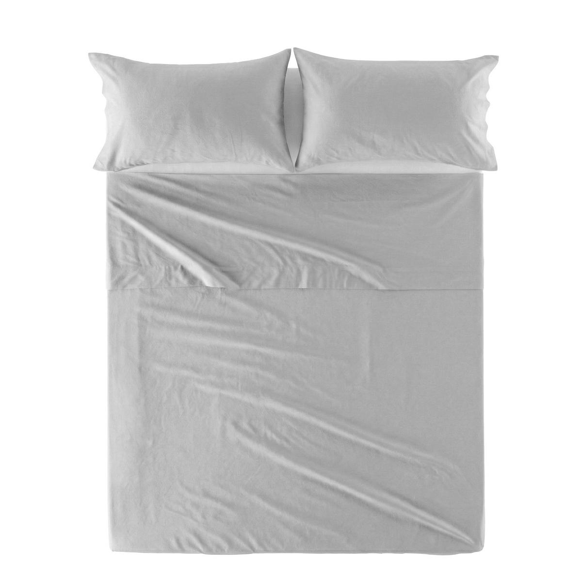 OBERBETTLAKEN basic 240x270 cm grau - Grau, Textil (240/270cm) - Happy Friday