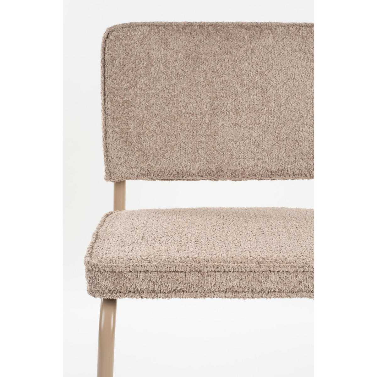 ESSZIMMERSTUHL Ridge Kink Soft Beige - 2 er Set - Beige, Textil (48/85/50cm) - Zuiver