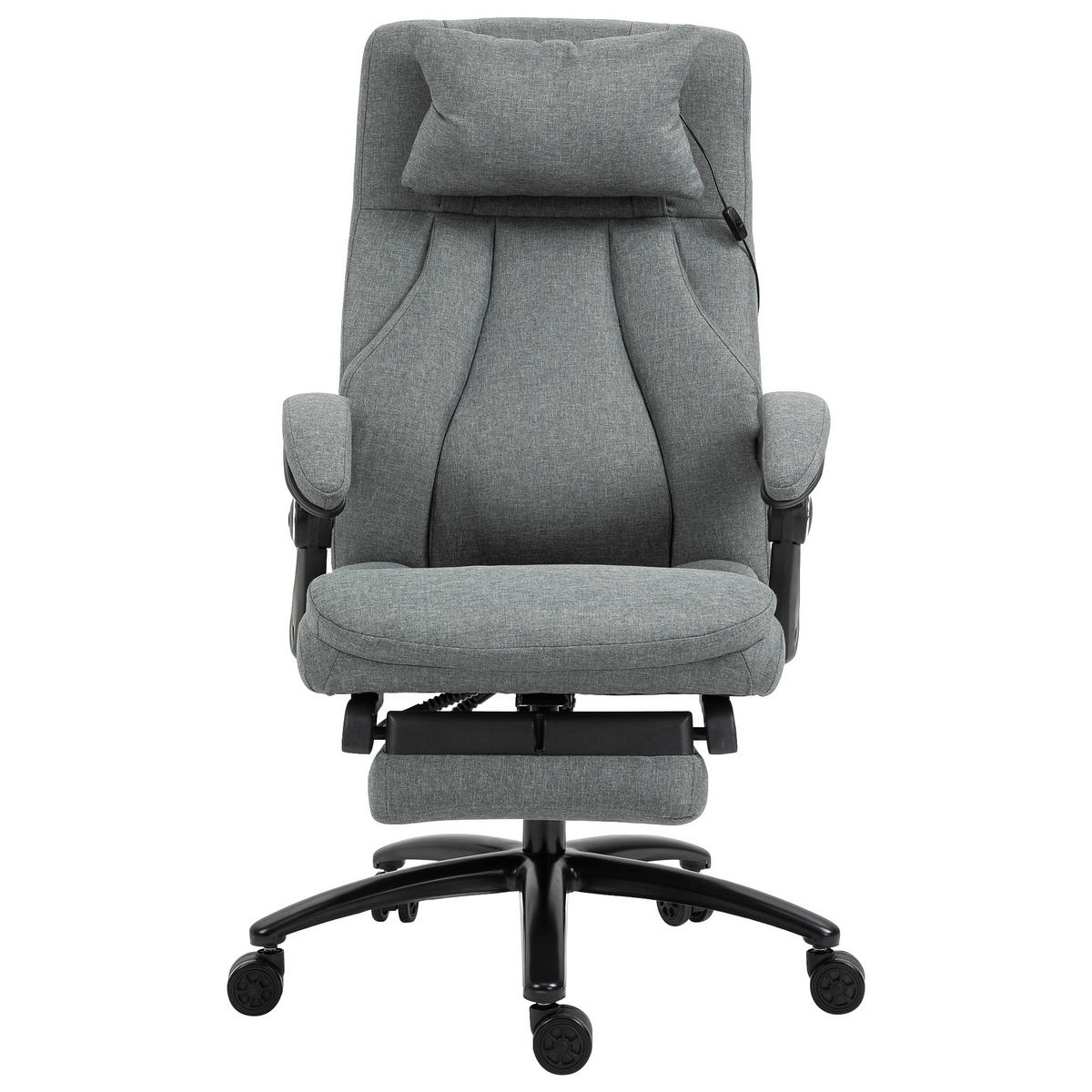 CHEFSESSEL DE-05087 Massagefunktion, Liegefunktion & Fußstütze Grau - Grau, Metall (74/117/64cm) - ComfortXL