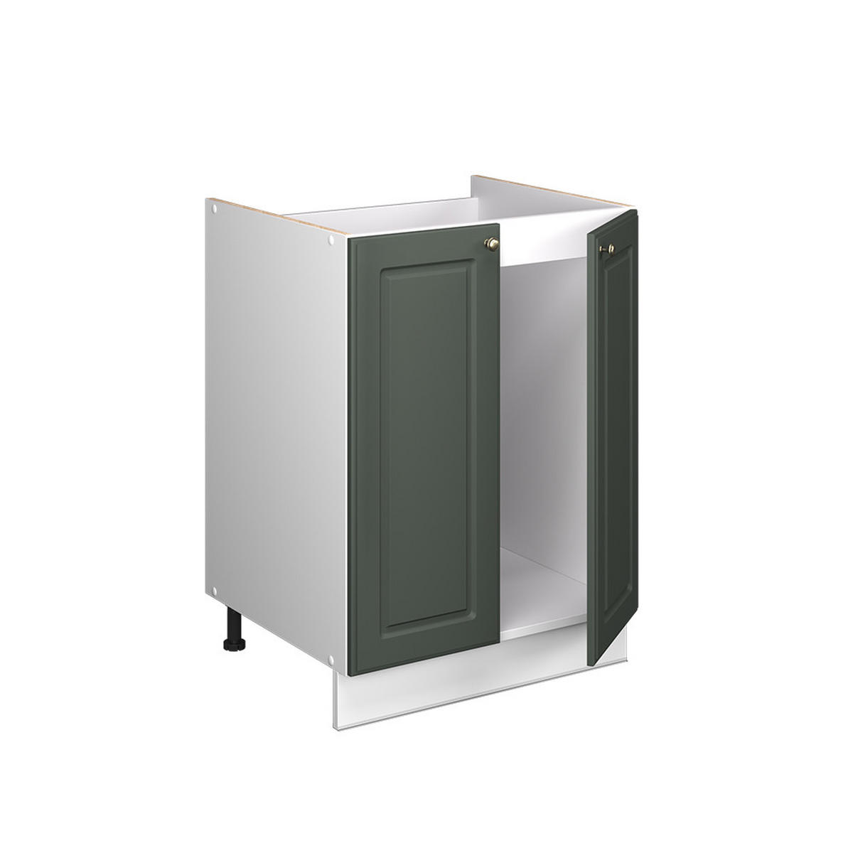 SPÜLENUNTERSCHRANK Fame-Line, Grün-Gold Landhaus/Weiß, 60 cm - Weiß/Grün, Holzwerkstoff (60/82/51.6cm) - Vicco