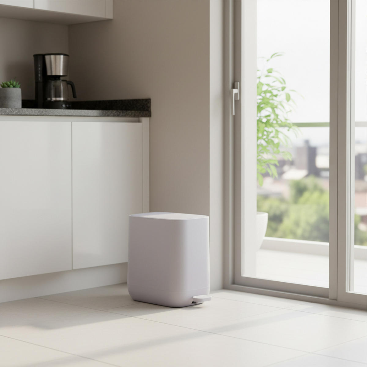 MÜLLEIMER - Anthrazit, Kunststoff (18/30/28cm) - Relaxdays