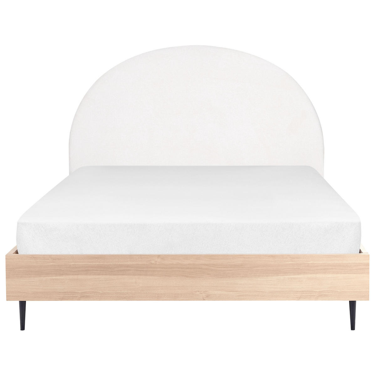 BETT 160/200cm Cremeweiß Millay - Creme, Textil (160/200cm) - Beliani